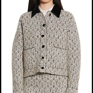 Sandro tweed jacket with contrasted collar S